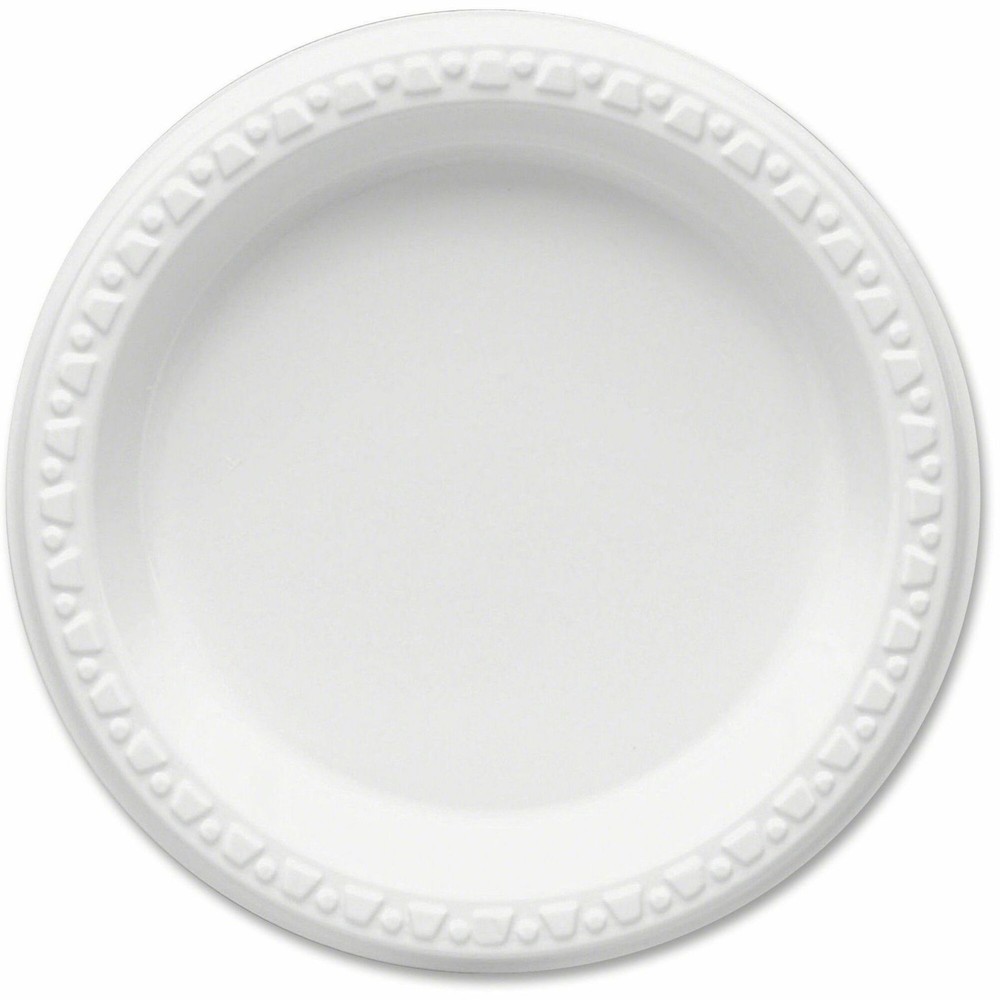 Tablemate 6644WH Plastic Plate 6" Diameter White 125/pack
