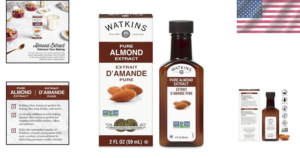 Natural Almond Extract 2 Fl Oz - Perfect for Baking & Flavoring Drinks