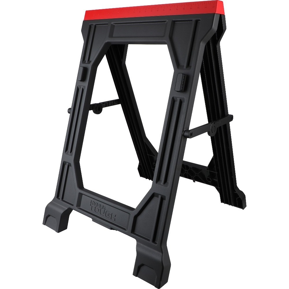 Hyper Stack 350 lb Capacity Foldable Plastic Sawhorse with Non-Slip Top, 31 Inch