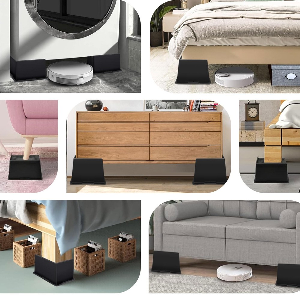 Bed Risers 6 Inch Heavy Duty,Oversized Couch Risers, Extra Wide Furniture Ris...