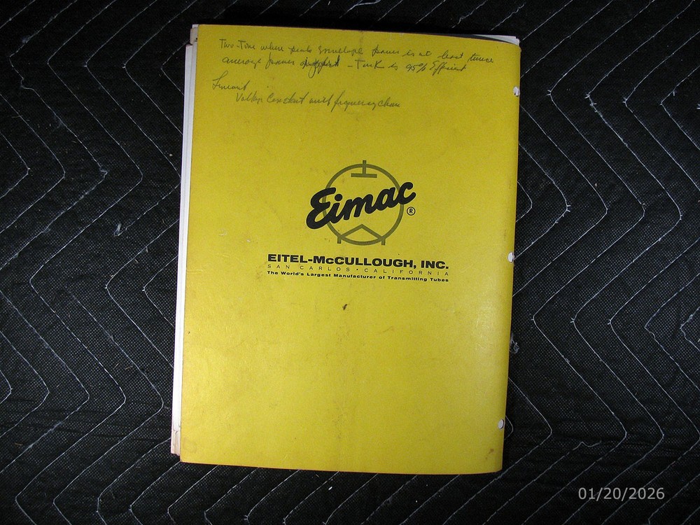 Eitel-McCullough Inc. (Eimac) "Single Sideband" Application Bulletin Number Nine