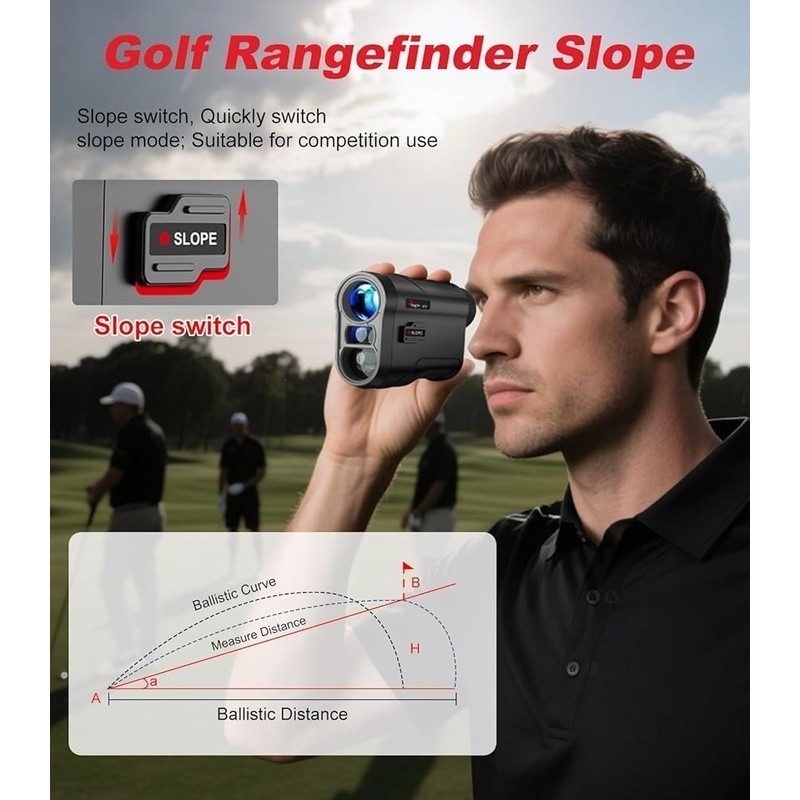 Golf Rangefinder with Slope 1000 Yards 6X Magnification Flag Locking Vibration