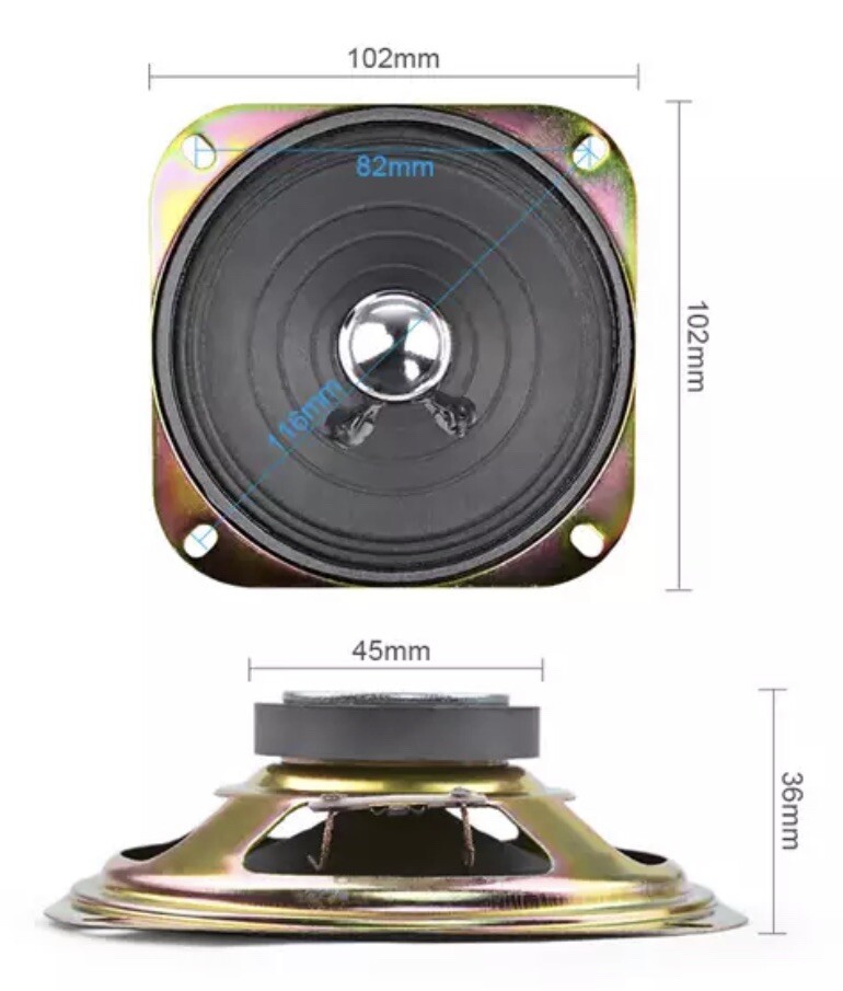 High Quality- 4 inch Square Speaker CB Radio