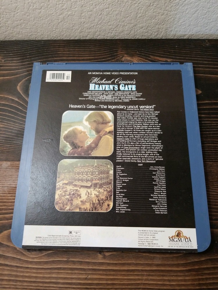 Heavens Gate RCA CED Videodisc Selectavision VTG Uncut Version