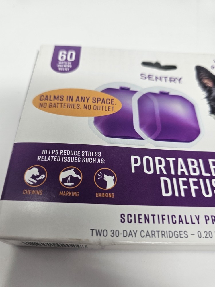 SENTRY Portable Pheromone Calming Diffuser Refill for Dogs 2 Boxes 120 Day Total