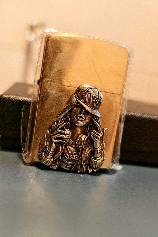 Premium Brass Lighter Patch Emblem DIY Decoration Accessory No Lighter