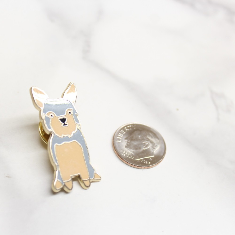 Dog Enamel Lapel Pin Schnauzer?
