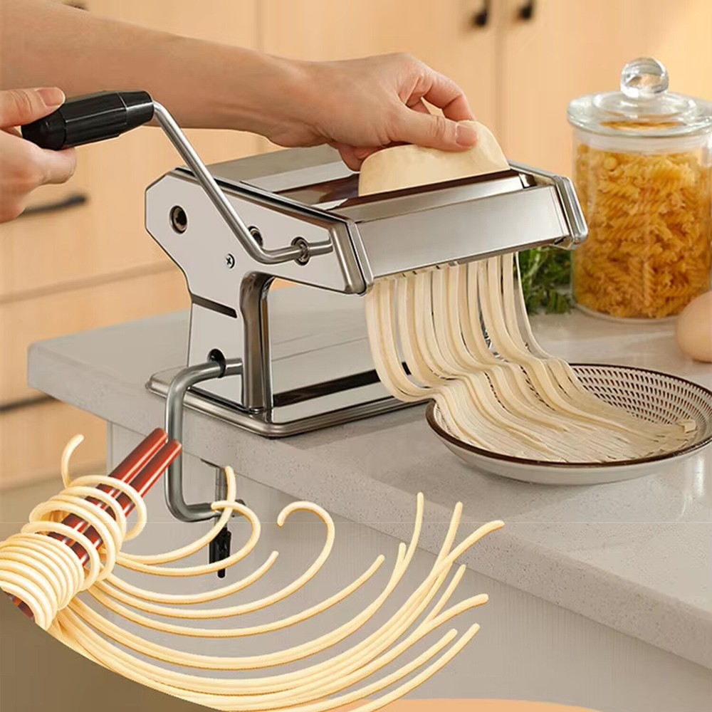 Stainless Fresh Pasta Maker Roller Machine for Spaghetti Noodle Kitchen Tool