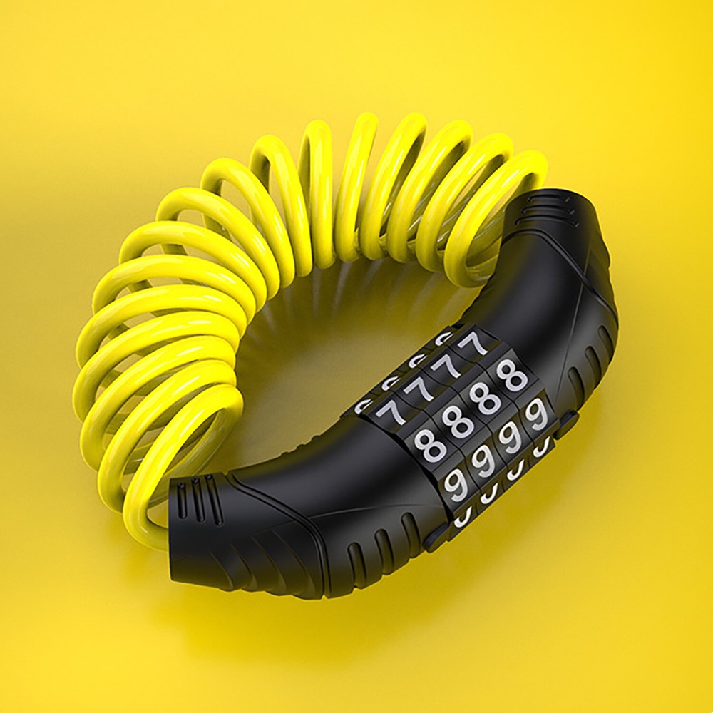 Four-digit Coded Cable Lock Combination Lock Portable Motorcycle Bicycle 1m Lock