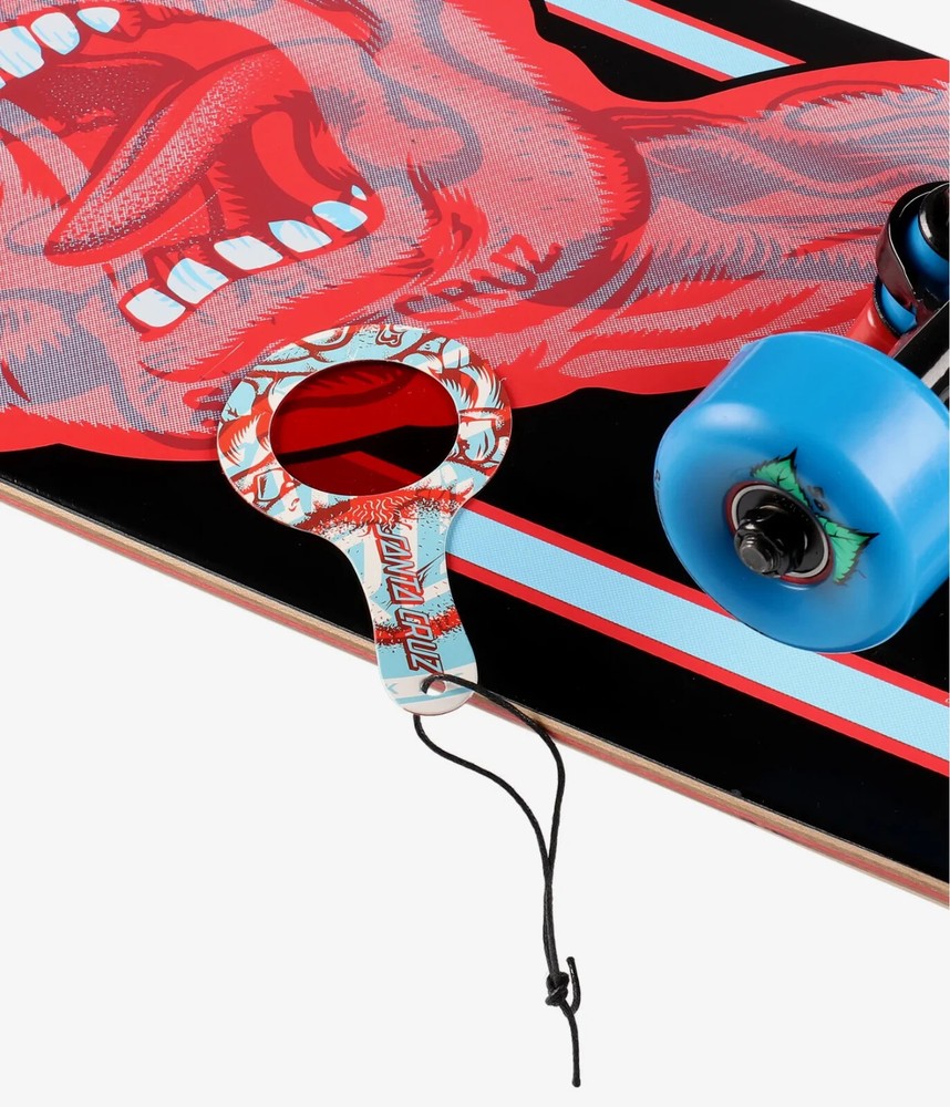 SANTA CRUZ 9.51"X32.3" Decoder Hand black blue red CRUISER Complete SKATEBOARD
