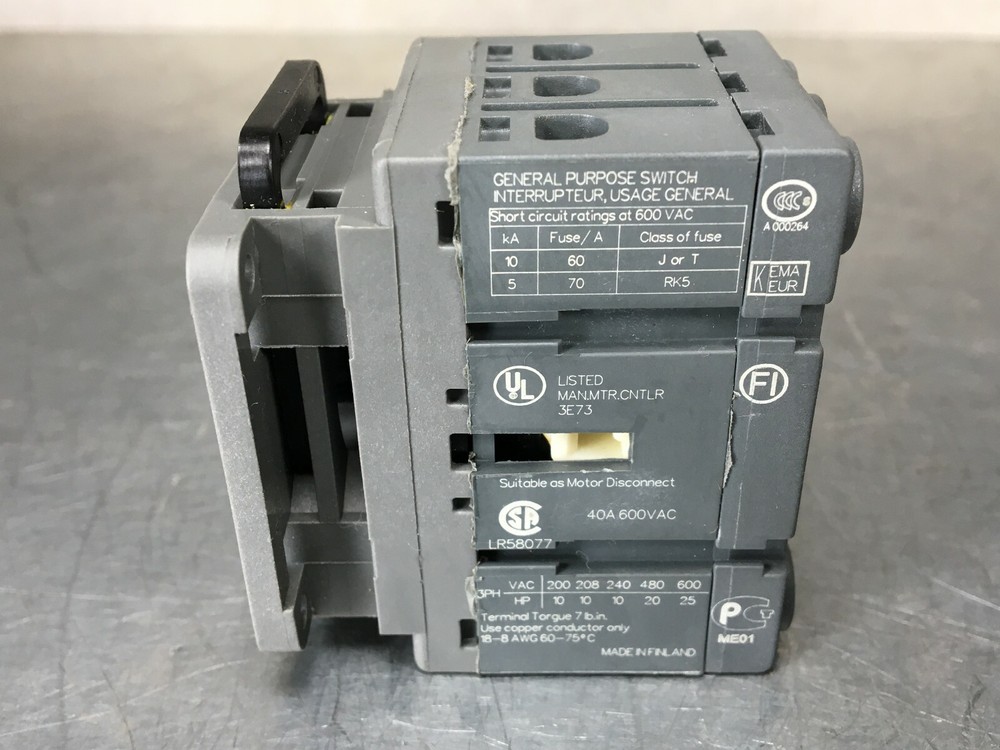 ABB OT32ET3 Open Disconnect Switch Line Series