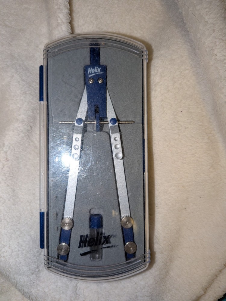 Helix Oxford Compass Drafting Drawing Precision Tool W/Case & Replacement Lead