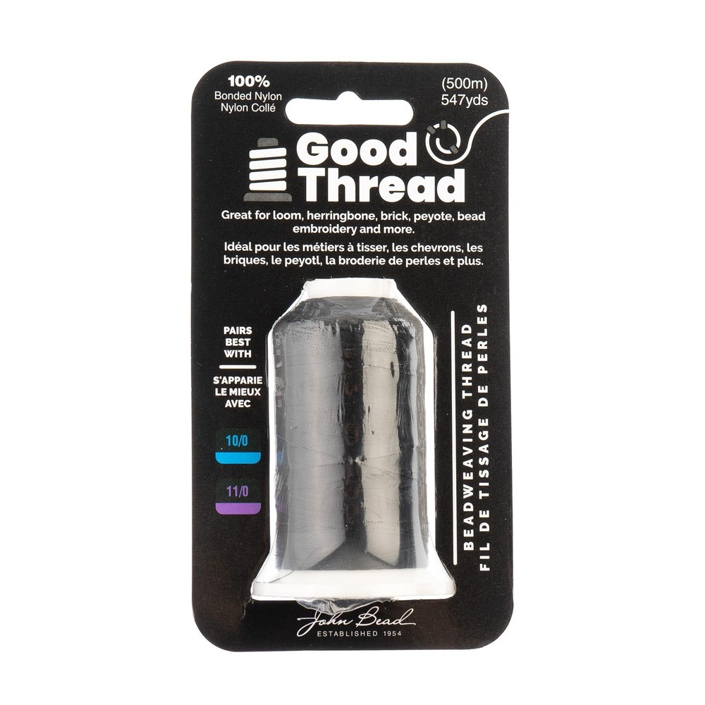 Good Thread 500m Spool Black Bonded