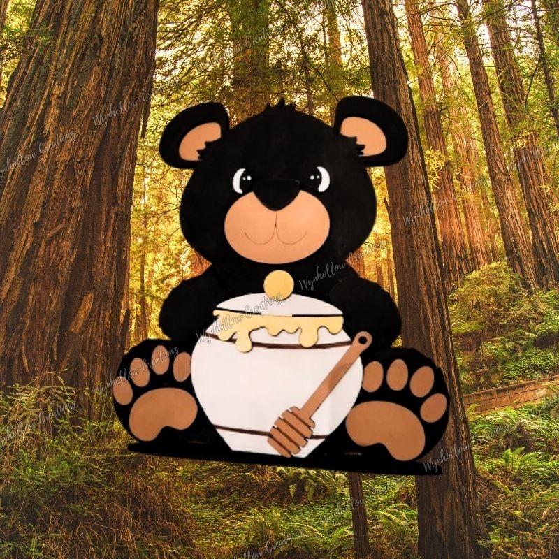 Bear With Honey Pot Interchangeable With 13 Trinkets