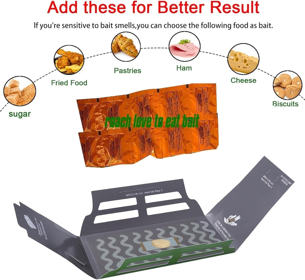Classic Glue Cockroach Traps - 10 Pack, Safe & Highly Effective for Quick Setup