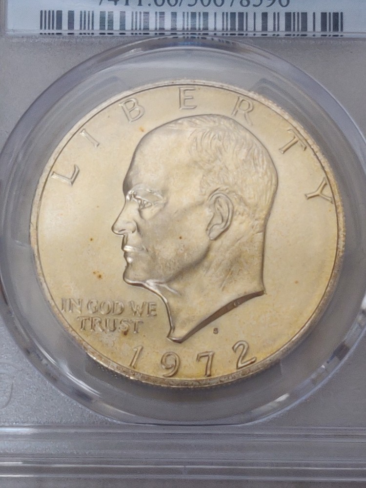 1972-S EISENHOWER SILVER DOLLAR PCGS MS 66