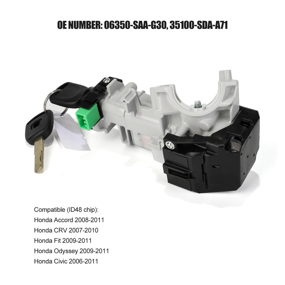 Ignition Switch Assembly & Left/Right Door Compatible with Honda Civic Accord...