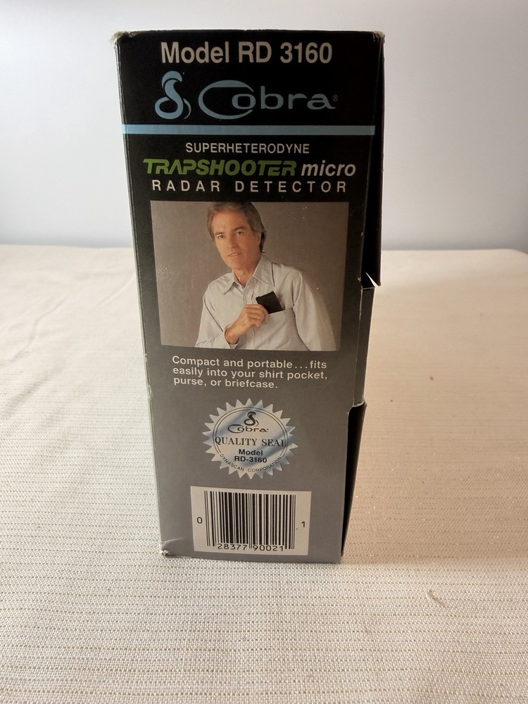 Cobra Trapshooter Micro RD3160 Radar Detector New Open Box Complete