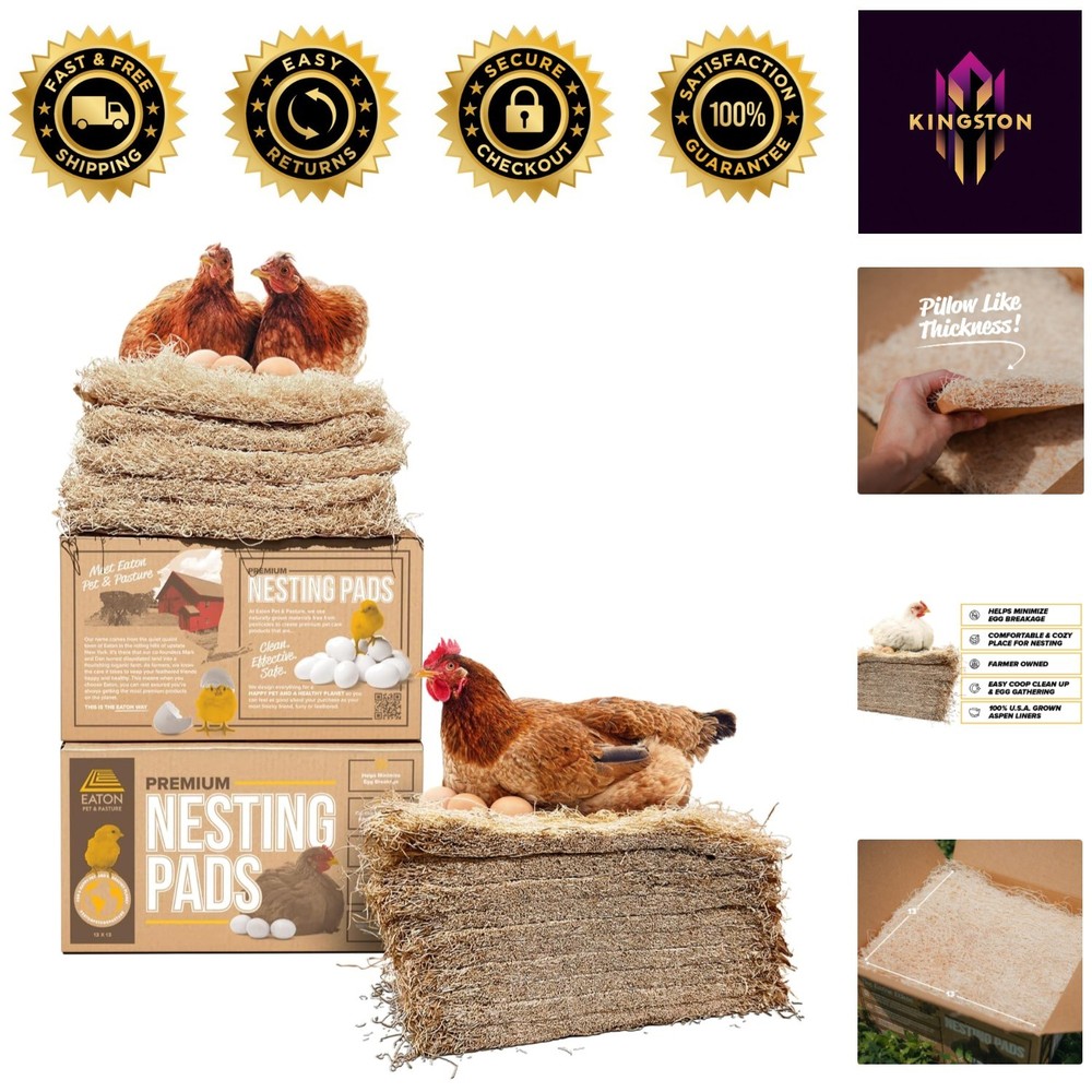 10-Pack of  Aspen Nesting Pads - Fresh & Clean 13x13 Bedding Solution