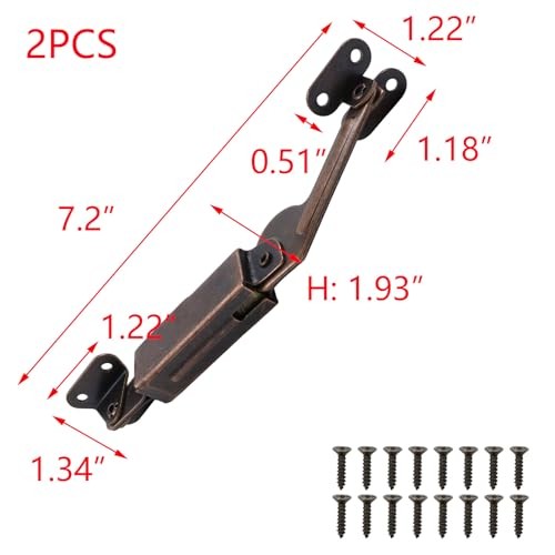 Spring Lid Support Left Right Lid Support Down Hinge Red Bronze Iron Support