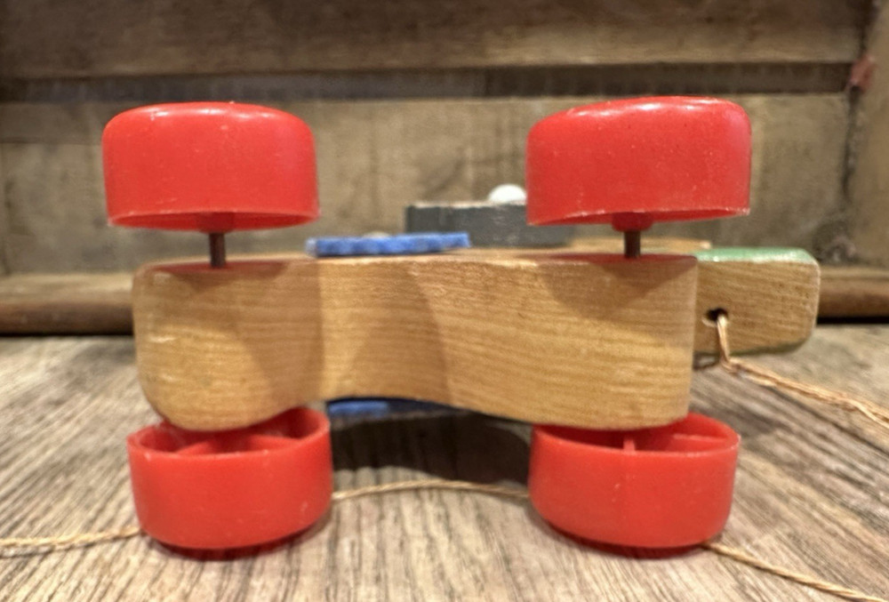 Vintage Wooden Elephant Pull Toy