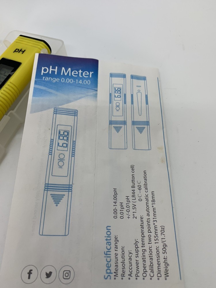 pH Meter Range 0.00 To 14.00 Pen Digital