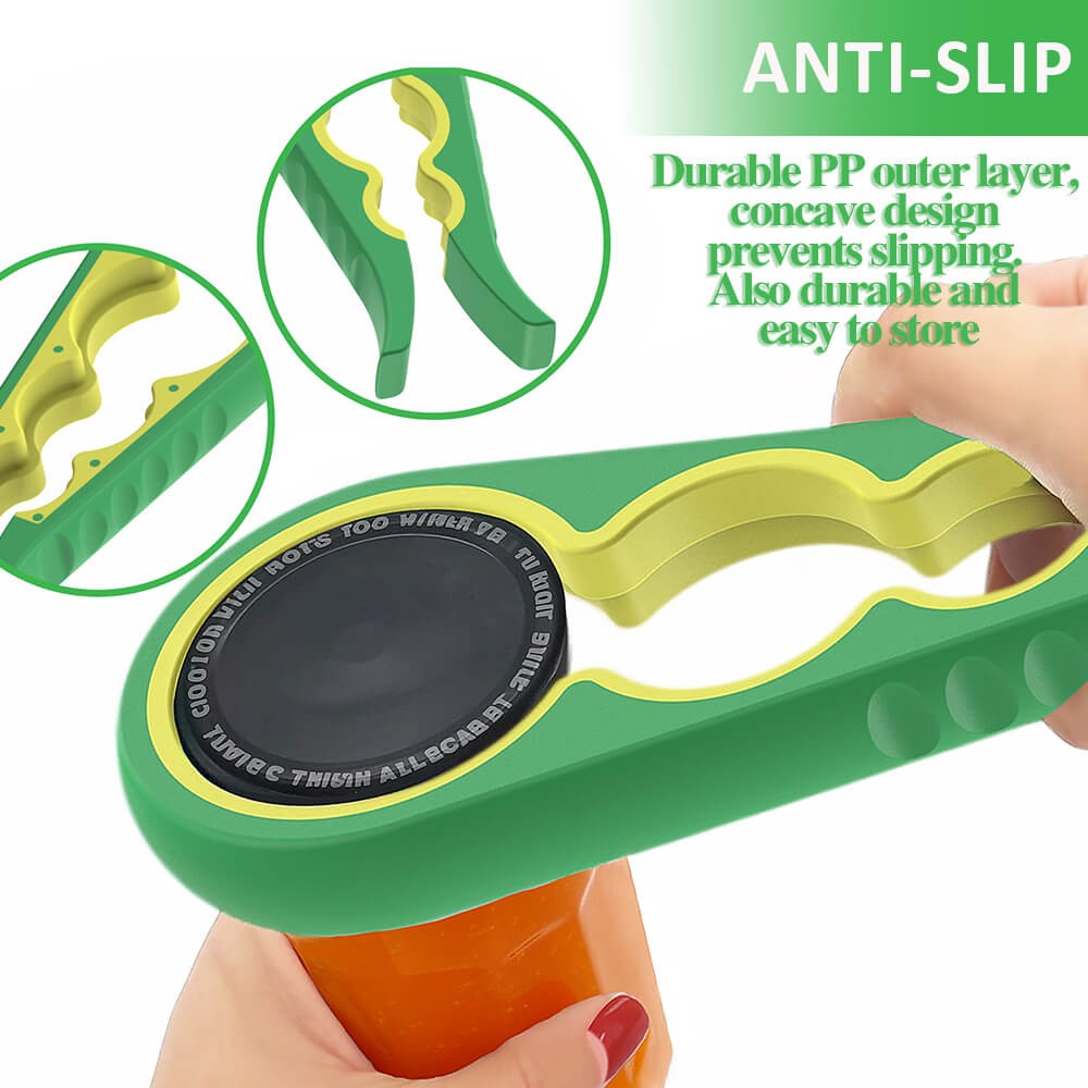 Lid Jar Opener for Weak Hands Rubber Jar Gripper Multi Function Bottle Opener US