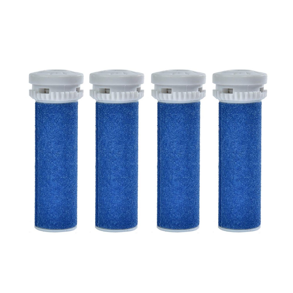 4 Pack Blue Roller Compatible with Scholl Express Pedi Foot Smoother-Extra Co...
