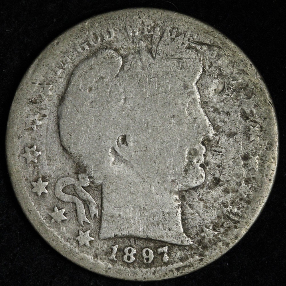 1897-S Barber Silver Half Dollar GOOD E375 GRAMA