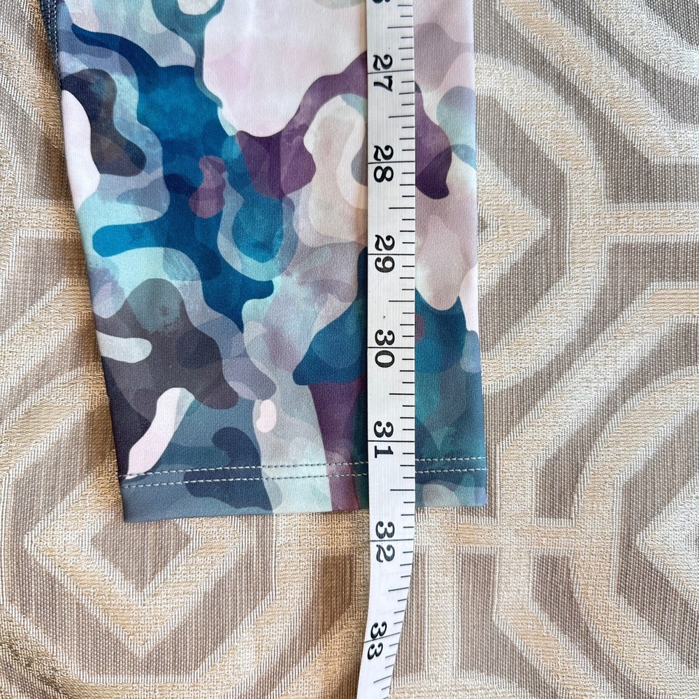SPANX Booty Boost Active Painted Camo Pink Multi Active Printed ⅞ Leggings XS