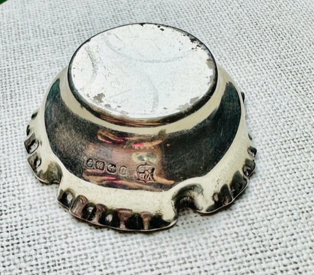 Cute Small Antique Solid Hallmarked Silver Dish