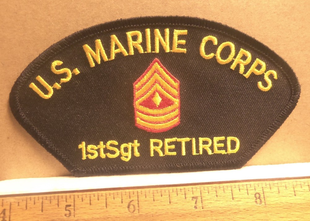 US Marine Corps - 1st Sgt Retired Embroidered Patch