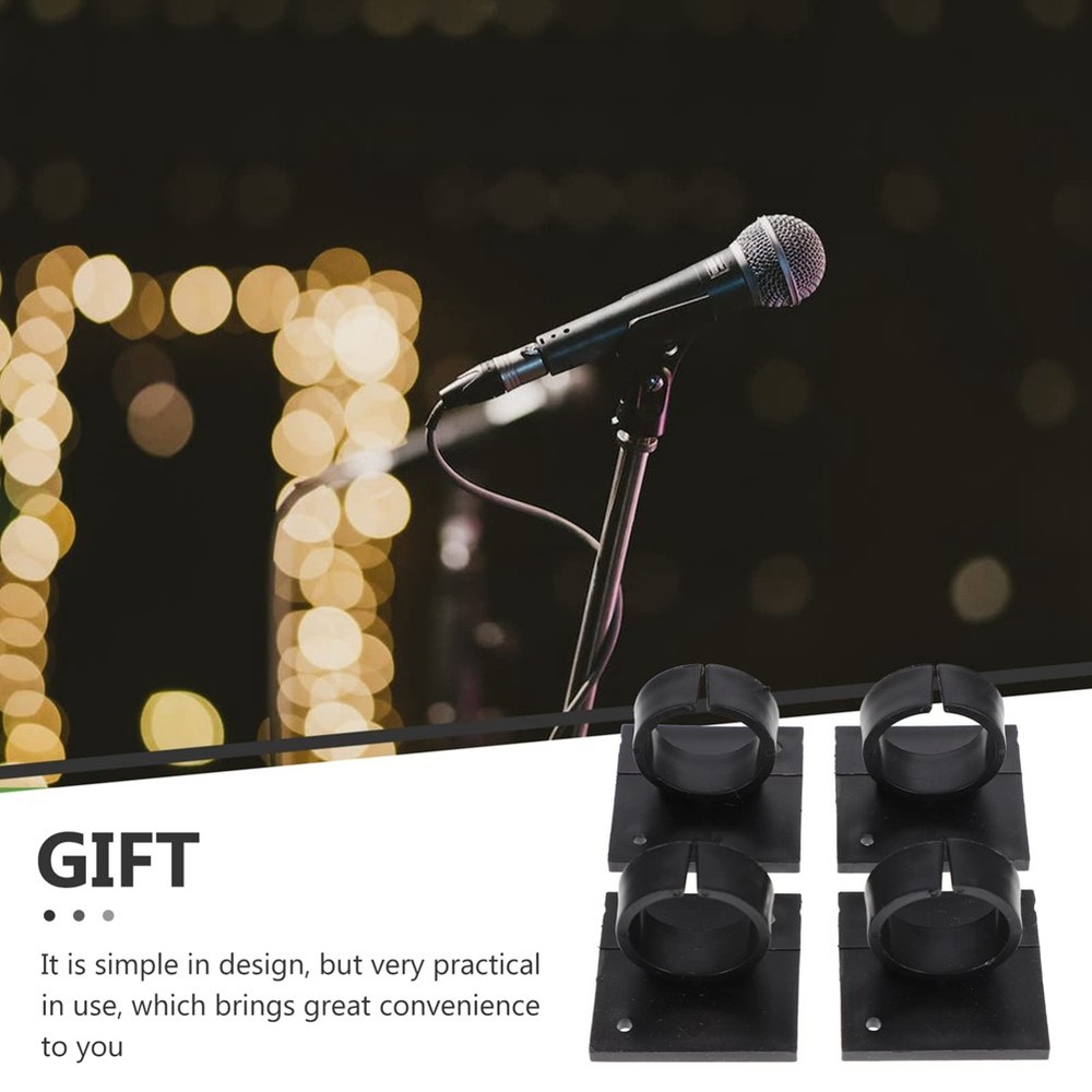 4Pcs Desk Microphone Hook Microphone Holder Microphone Bracket Clip Mic8494