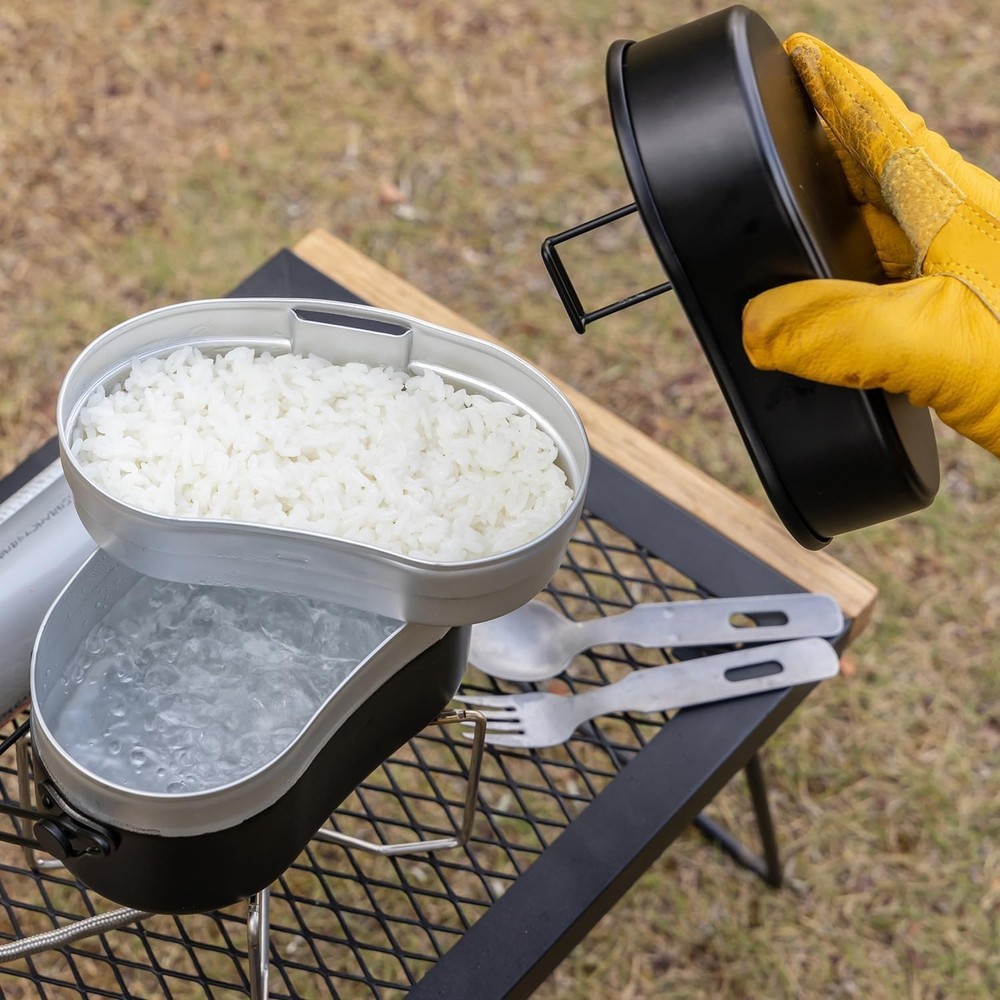 Camping Cookware Mess Kit 1.1L Black