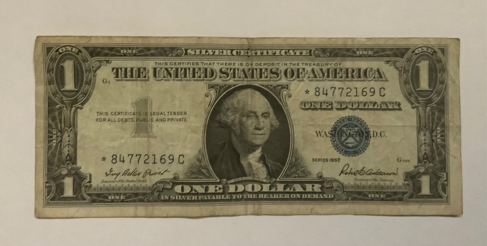 us 1 dollar silver certificate star note