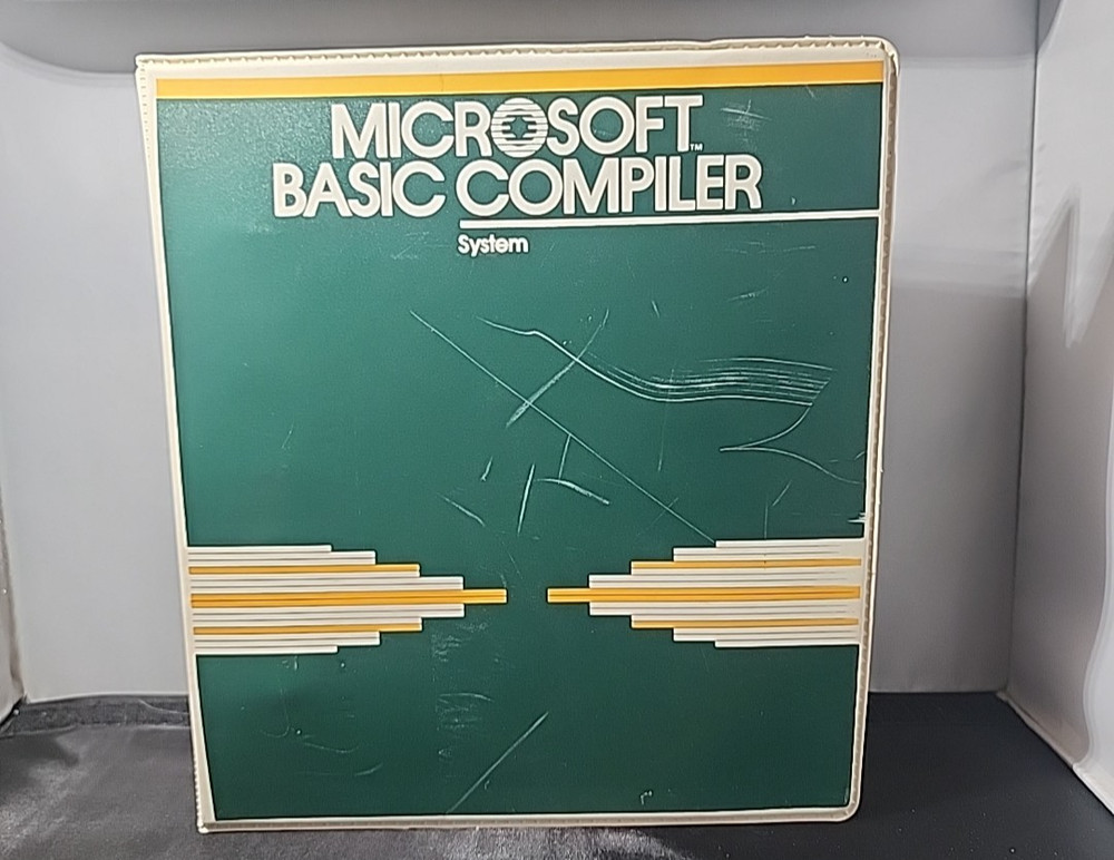 Vintage 1981 Microsoft BASIC Compiler Manual & Binder - CP/M-80 NO DISKS