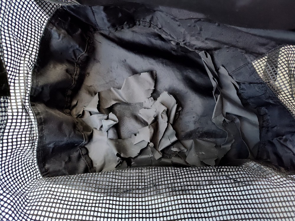 Armor Heavy Nylon Mesh Backpack Bag Black