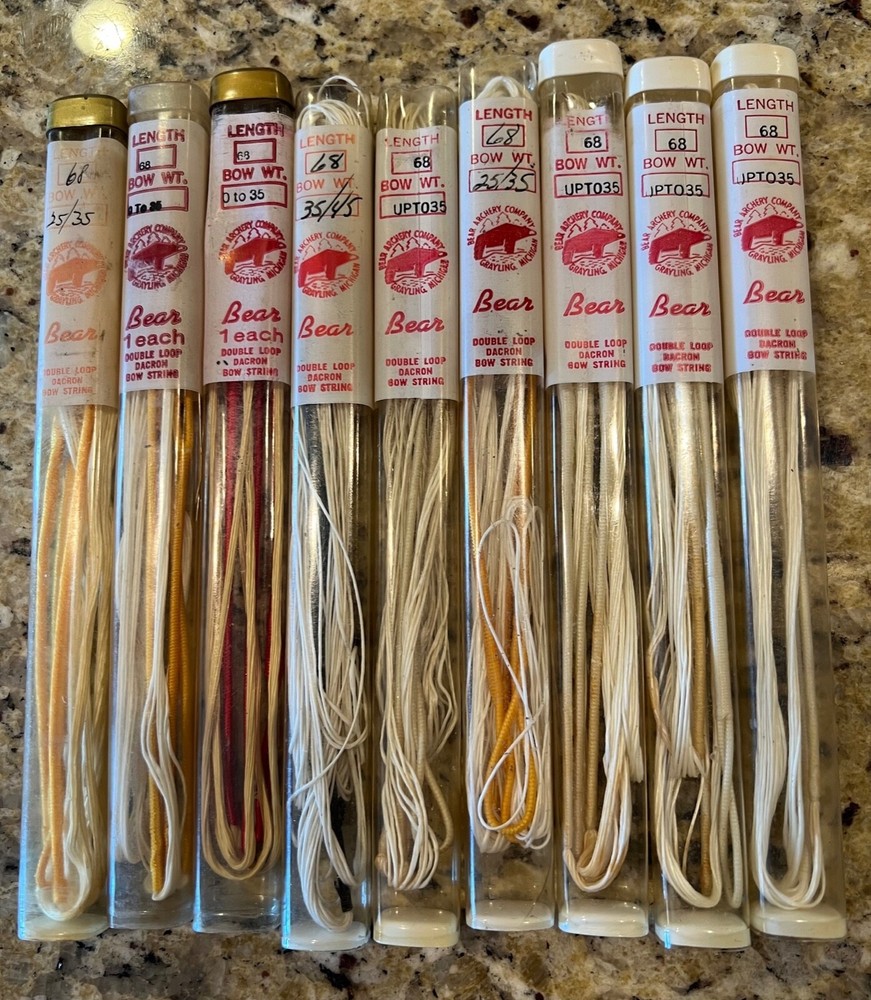 Vintage Bear Archery 68 AMO Bowstrings , Bow string , Strings , bowstring