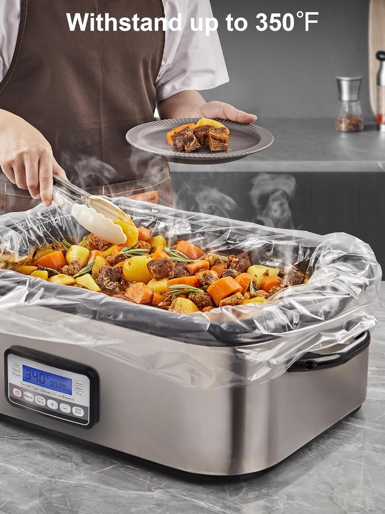 SMARTAKE Electric Roaster Liners, 2 Count Disposable Roaster Liners, Fits 16, 18