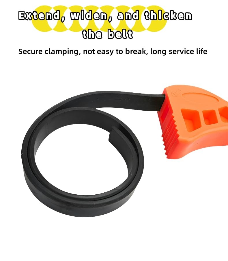 2 Pack Adjustable Rubber Strap Wrench, 6" and 8" Strap Wrench Plumbing,