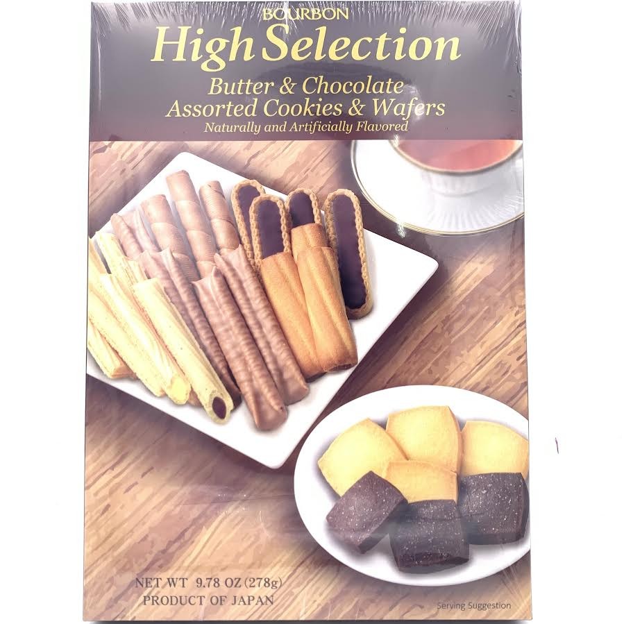 Bourbon High Selection Assorted Cookies & Wafer 278g/(33pc)綜合蛋卷曲奇餅乾禮盒