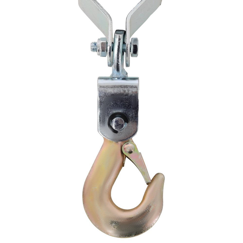 2T Hand Winch Puller Double Gear 3 Hooks 12FT Steel Cable Power Ratchet Puller