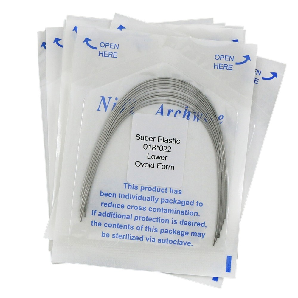 100Pcs Dental Orthodontic Rectangular Arch Wire Niti Super Elastic Ovoid Form