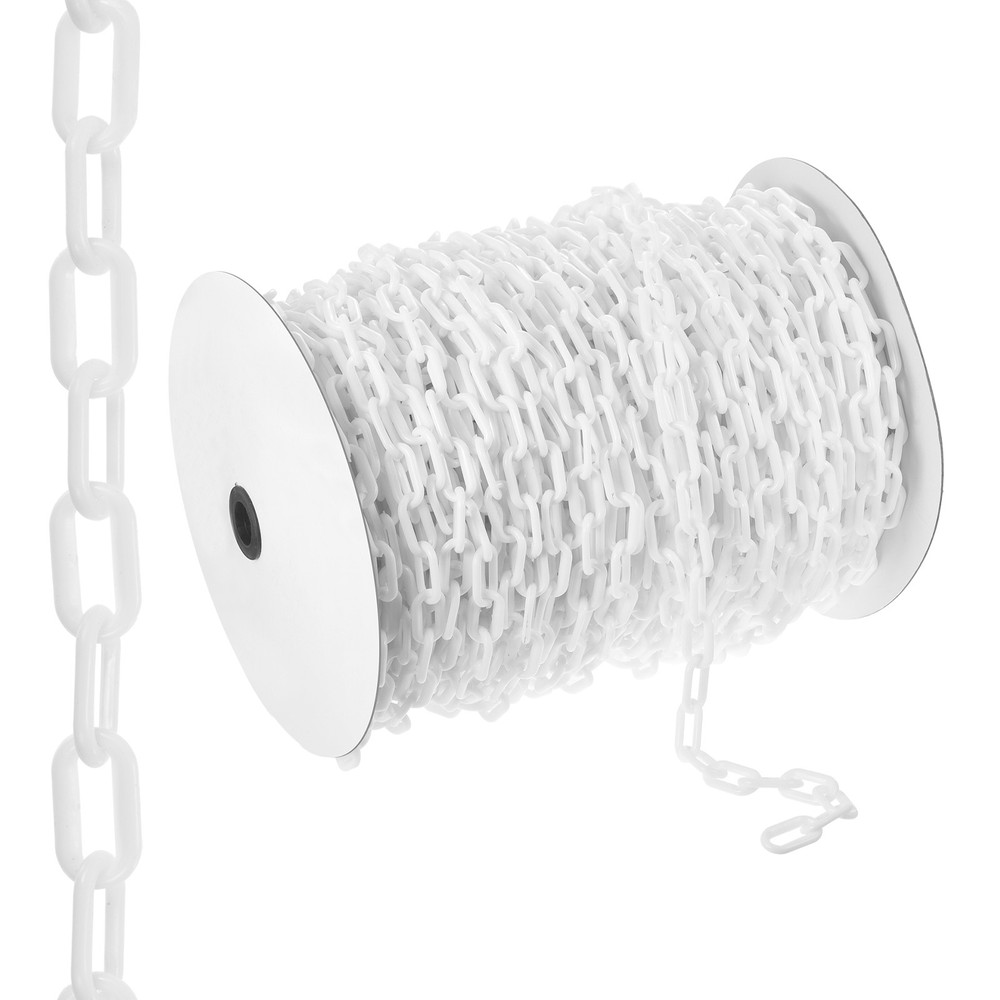 300ft Plastic Barrier Chain Safety Barrier Chain Plastic Chain, White