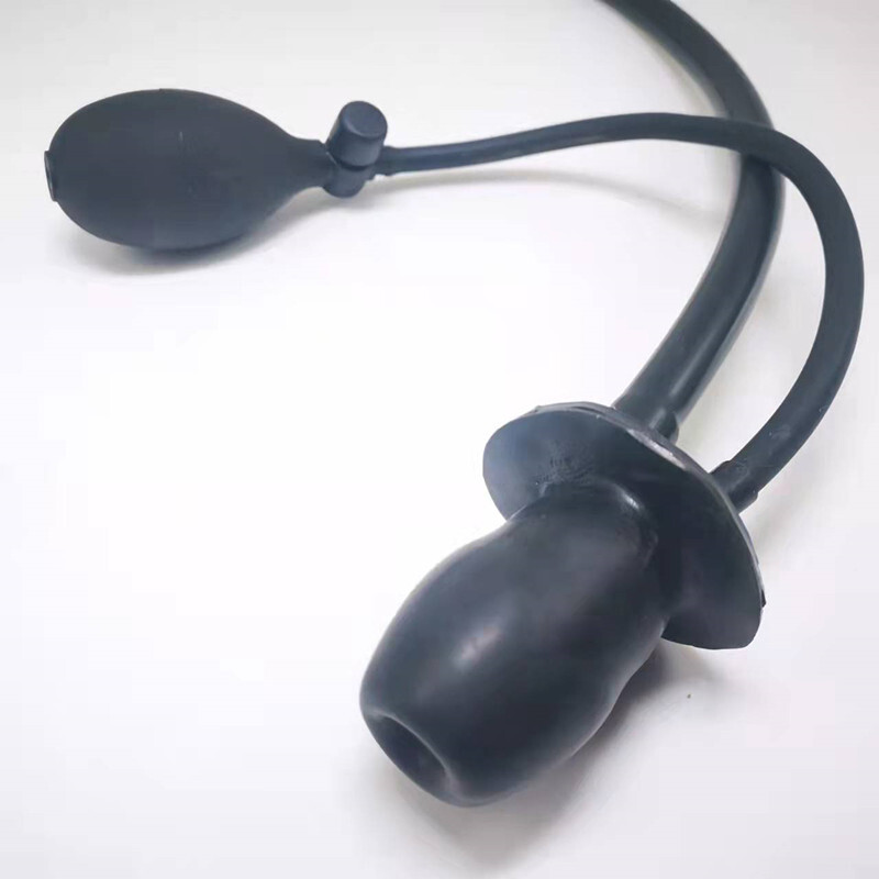 Latex Inflatable Insert Mouth Gag Irrigation Pipe Binding Restraints Games Ball