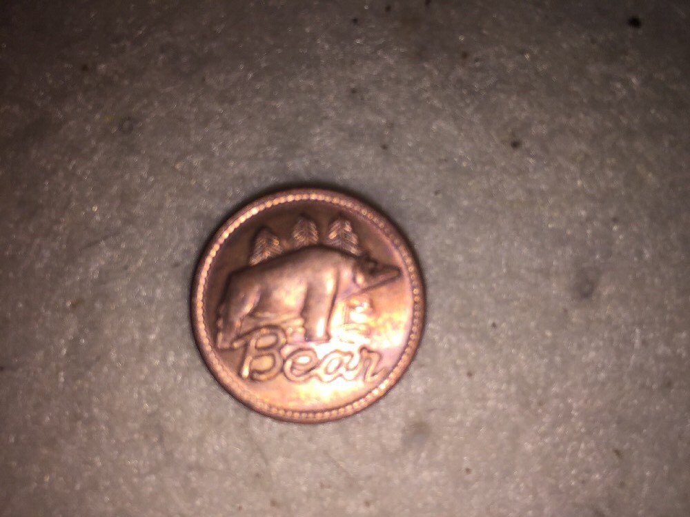 Bear Archery Bow Medallion Copper