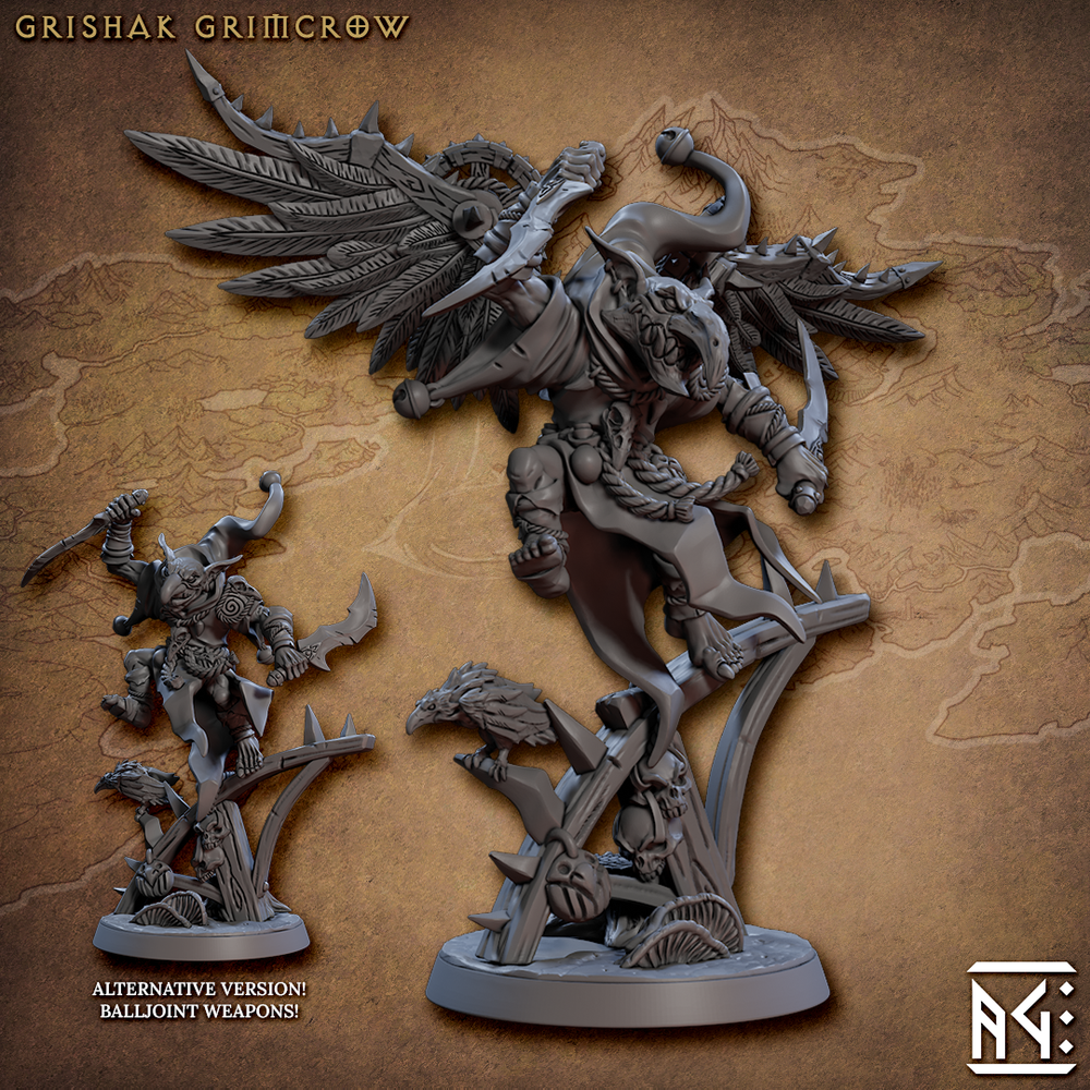 Faldorn Goblins - Grishak Grimcrow - Goblin Hero Rogue - Artisan Guild