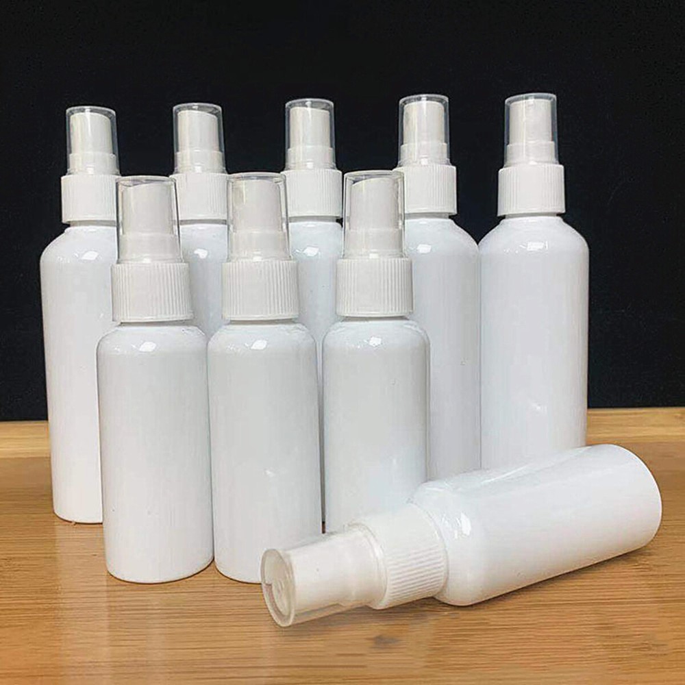10pcs 30/50/100ML Plastic Perfume Atomizer Empty Spray Bottle Travel White