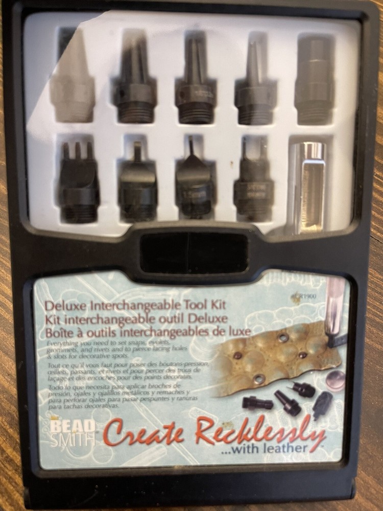 Create Recklessly With Leather Deluxe Interchangeable Tool Kit USED