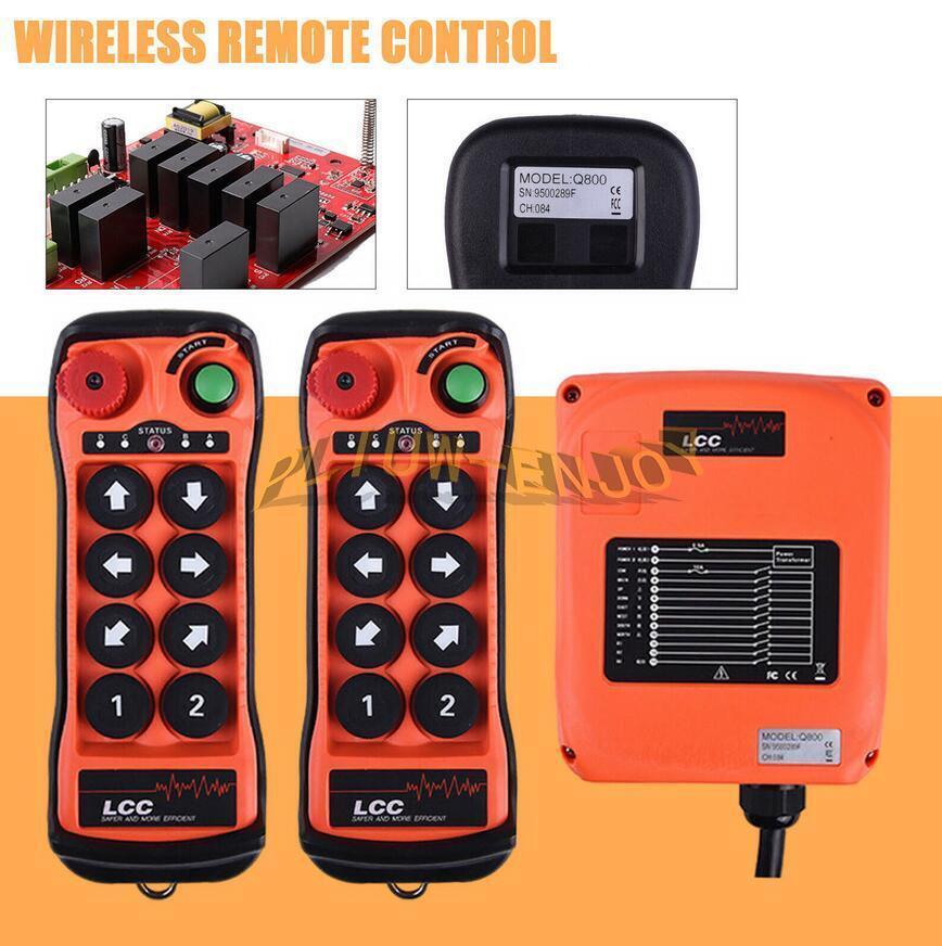 8 Silicone Buttons Hoist Crane Remote Radio Wireless Industrial Controller AC DC